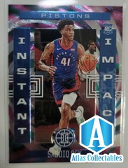 SADDIQ BEY ROOKIE 2020-21 PANINI ILLUSIONS INSTANT IMPACT DETROIT PISTONS #11